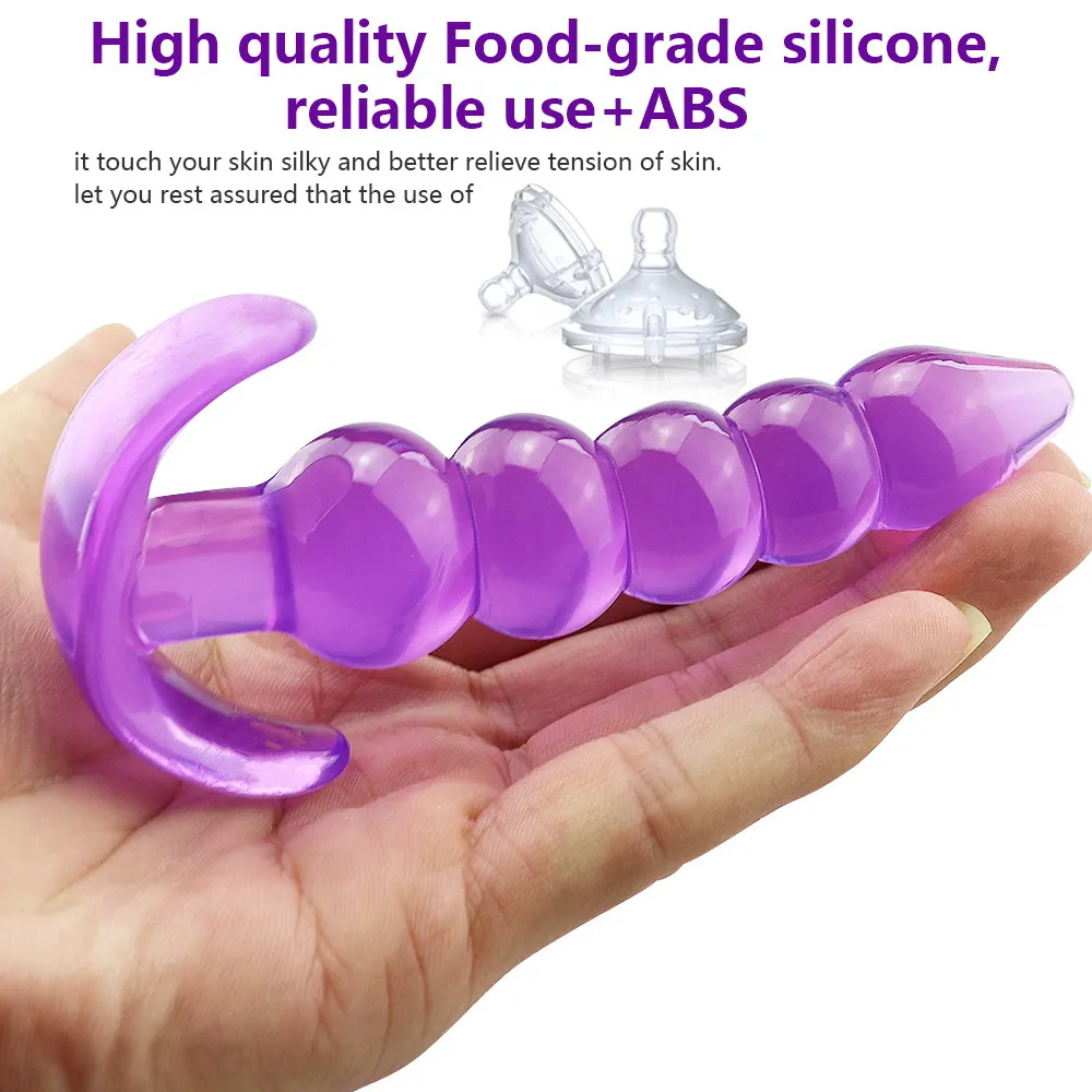 Vetiry Analline perline gelatine culo G-punto G-Spot Massager Silicone Adult Toys Sexy for Woman Men Gay Erotic Products