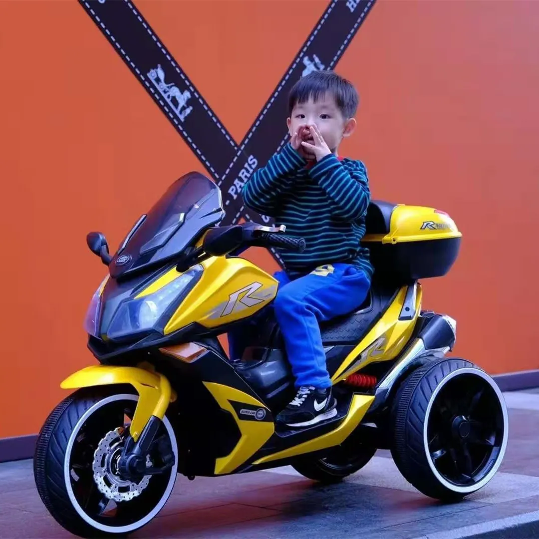 2023 Children Car Electric Motorcycle Enlarged Body Tricycle Kids Charging Rechargeable Gaming Riding Outdoor Toys for Boys and Girls