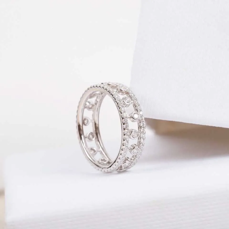 Marca pura 925 prata esterlina jóias para mulheres gota de água anéis de casamento losango oco design noivado geométrico245n