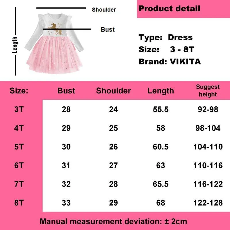 Vikita Brand Children Princess Dress Girls Stutu Dressesabhighirg