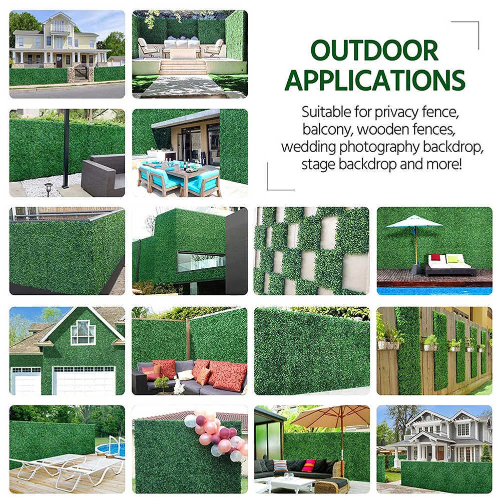 40x60cm Artificial Grass Plant Lawn Panels Wall Fence Home Garden Backdrop Decor Jardin Cesped Artificial Jardin Exterior Q08118673617