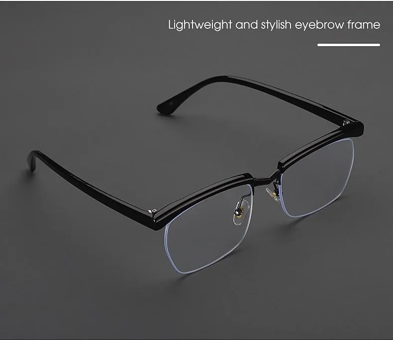 Lunettes de soleil 2021 Fashion anti-Ray Ray à moitié luxe Eyeglass Cool Hardy Legend Style Men's Elegant Plain Glasshes 8755236U