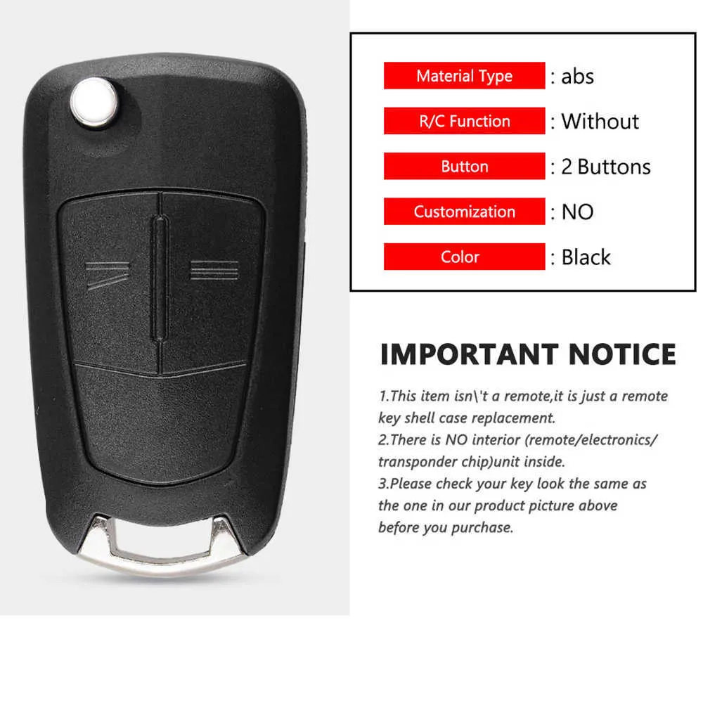 2 Przycisk Flip Fording Car Key Cover FOB Case Shell Styling dla Vauxhall Opel Astra H Corsa D Vectra C Zafira Astra Vectra Signum