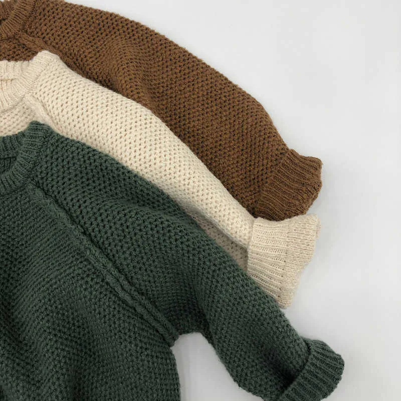 Otoño nuevos suéteres para niños, cárdigans de un solo pecho para niños, prendas de punto para niñas, traje de manga larga para niños Y1024