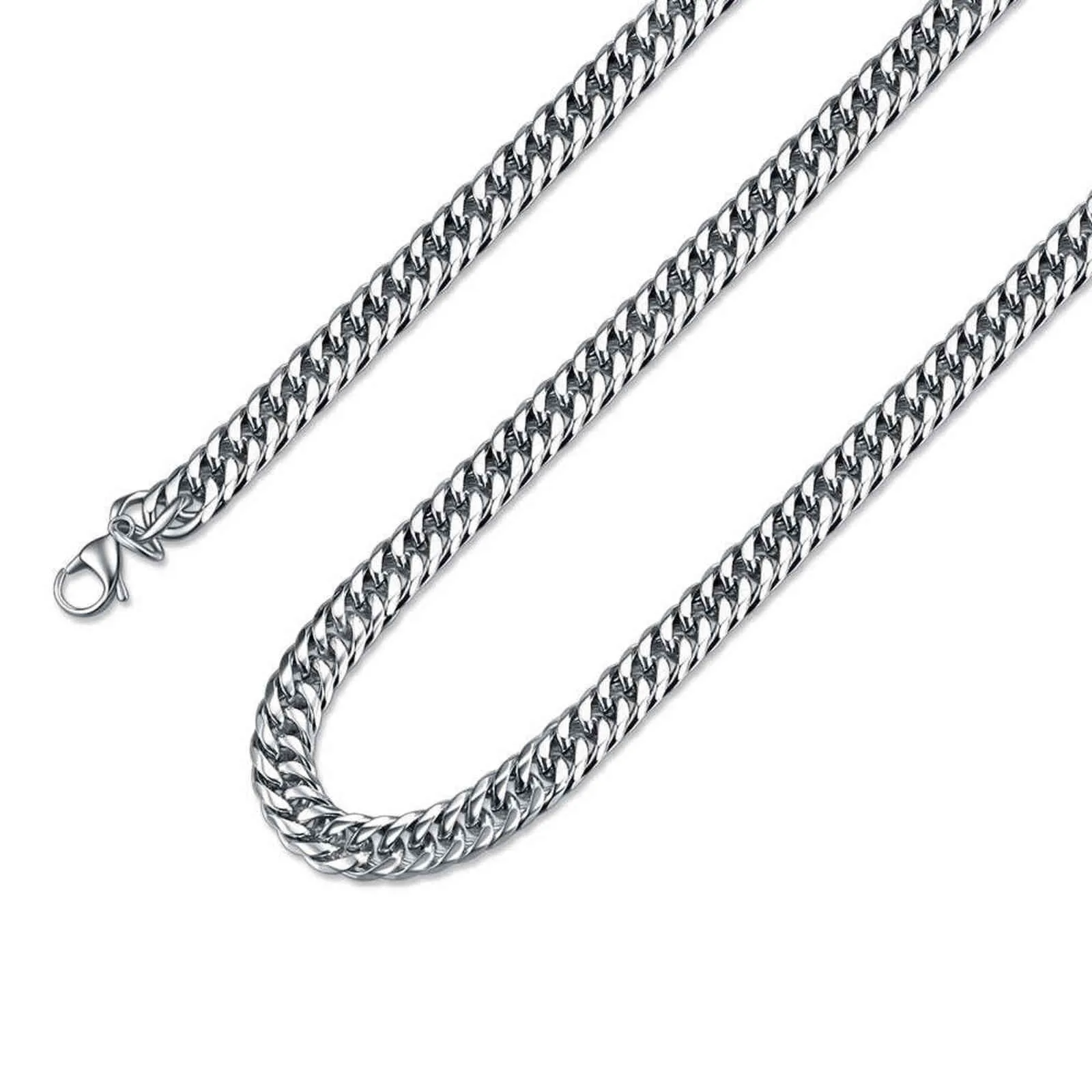 Niba 3578 mm breed Men039s ketting Collana Uomo 24 inch roestvrij staal verzilverd Cadenas Hombre ketting mode-sieraden7246609