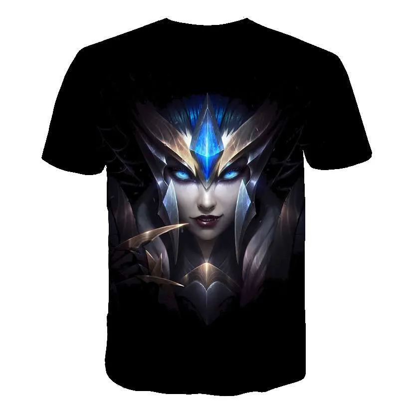 League of Legends 3D-Druck Herren- und Damen-T-Shirt Sommer LOL E-Sport-Spielcharakter Atmungsaktives Shirt Street Boy