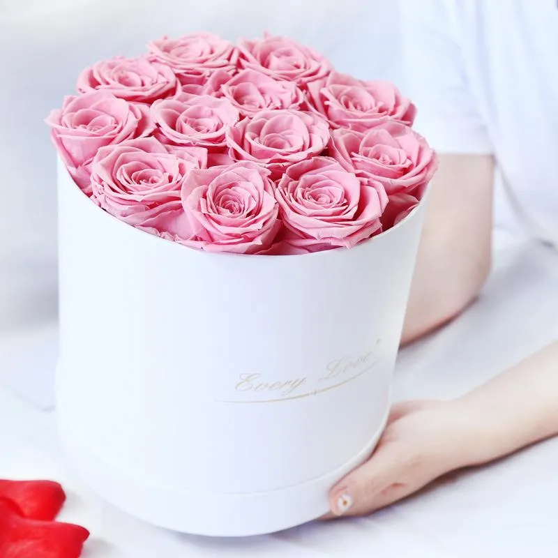 High Quality 4-5CM Preserved Eternal Roses With Box Year Valentine's Gifts Forever Everlasting Rose Wedding Decoration 276K