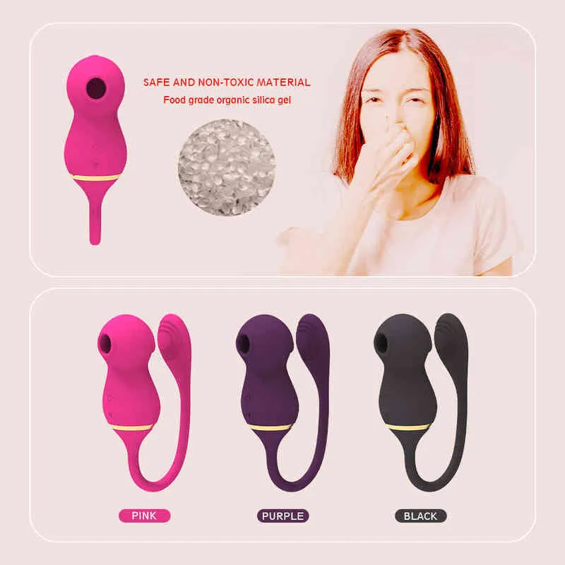 Nxy Vibrators Sex Sucking Clit Vibrator for Women Vibrating Vaginal Massager Sucker Dildo Anal Plug Toys Intimate Adults 18 1220