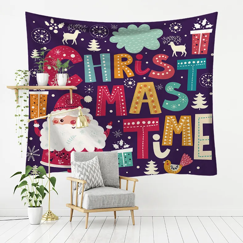 Directe American Christmas Series Gedrukt Home Tapestry Muur Opknoping Webcast Achtergrond Decoratieve Doek Wandtapijt