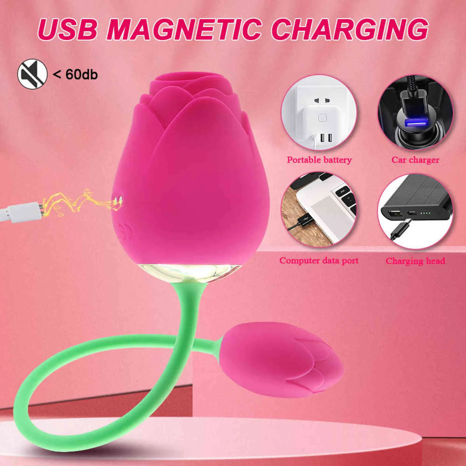 NXY Vibrators Rose Shape Clitoral Sucking Vibrator Powerful Clitoris Stimulator Vacuum Female Love Vibrating E_voghion.com
