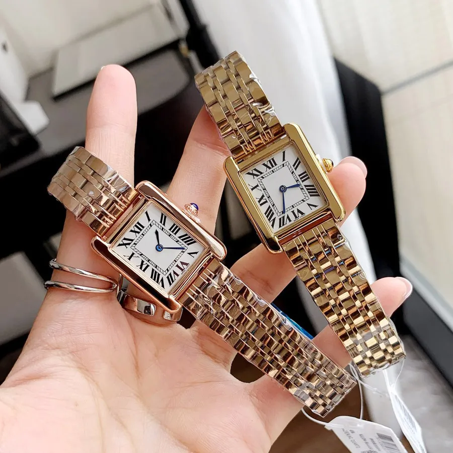 Mode Marke Uhren Frauen Mädchen Rechteck Arabischen Ziffern Zifferblatt Stil Stahl Metall Gute Qualität Armbanduhr C64293H