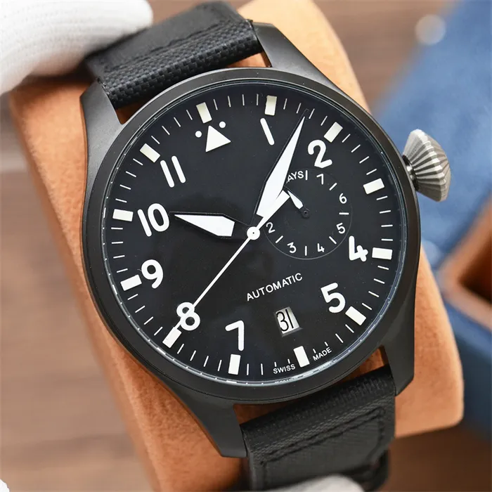 I-3 Montre de luxe herenhorloges 40 42 44 mm Automatisch machineuurwerk fijne stalen kast Lederen band luxe horloge Watches241A