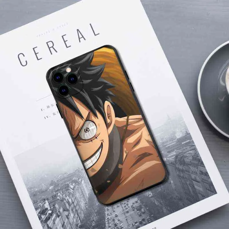 Japan Cartoons Anime Soft Case voor iPhone 13 11 12 Pro Max Mini 7 8 6 PLUS XR X XS SE Telefoonomslag Luffy Zoro Classic Fundas Capa H8281943