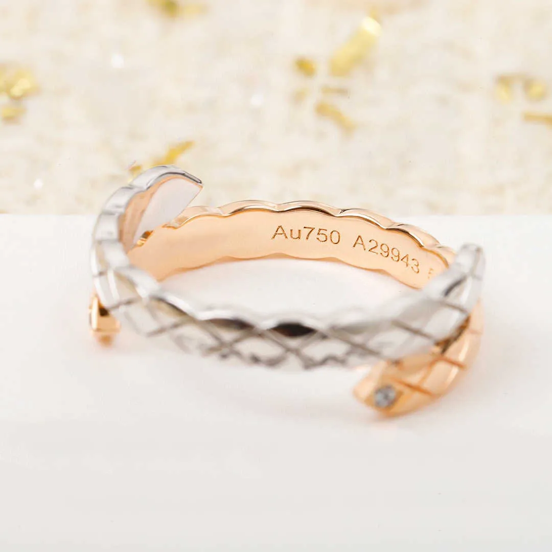 Brand Pure 925 Sterling Silver Jewelry Women Thin C Crush Cross New Wedding Lozenge Design Engagement Geometric Luxury Rings
