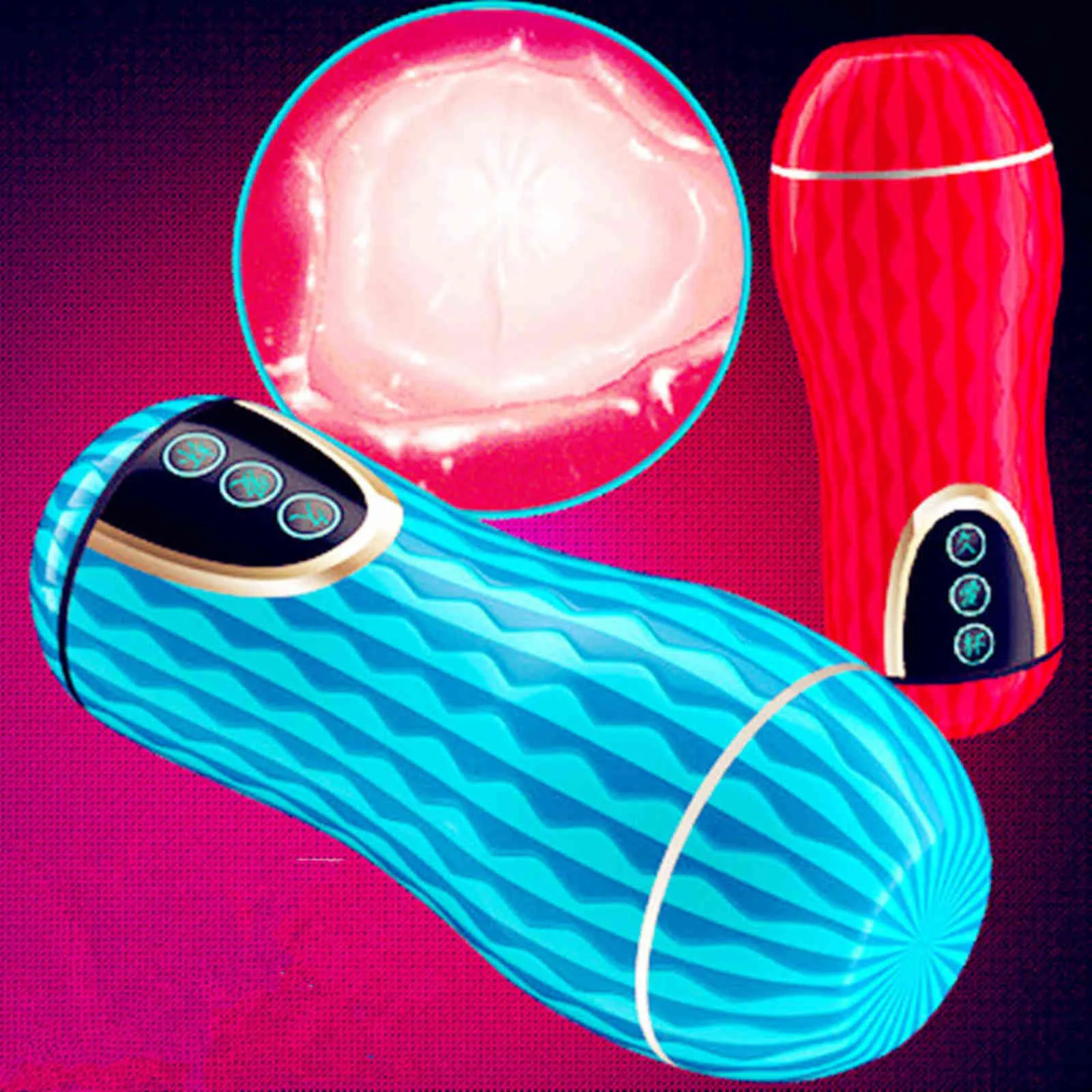 Tazza di masturbazione maschile morbido stretto realistico masturbatore della vagina silicone orale bocca anale Masterbater giocattoli del sesso gli uomini 2110133690410