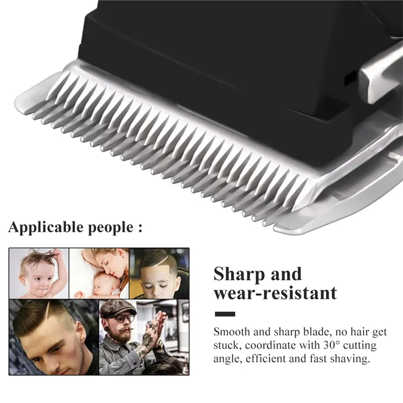 プロの理髪室の髪のクリッパー充電式電気Tutliner仕上げ切断機ビアードトリマーシェーバーコードレスコード220216