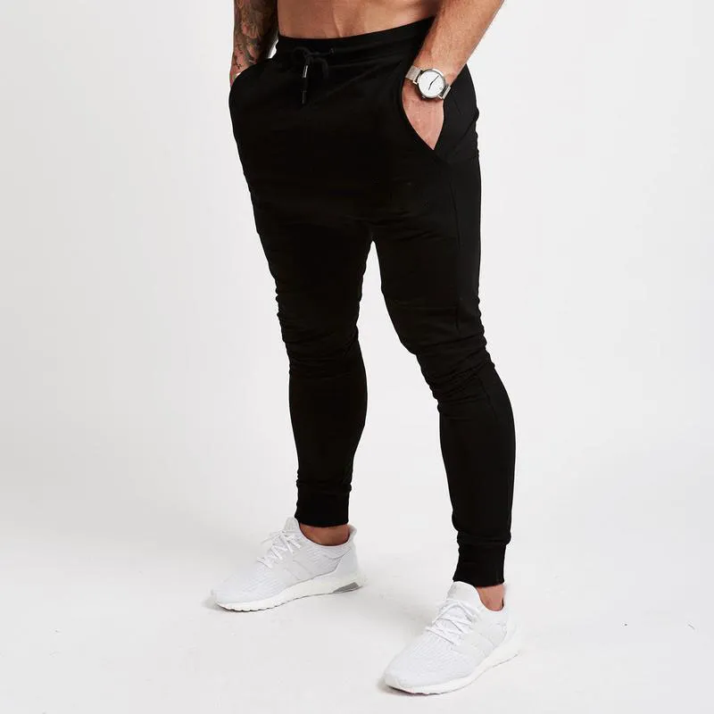 Neue Fitness Jogger Hosen Männer Gym Hosen Bodybuilding Kleidung Baumwolle Jogginghose Bleistift Hosen Männer Workout Schweiß Hosen 210421