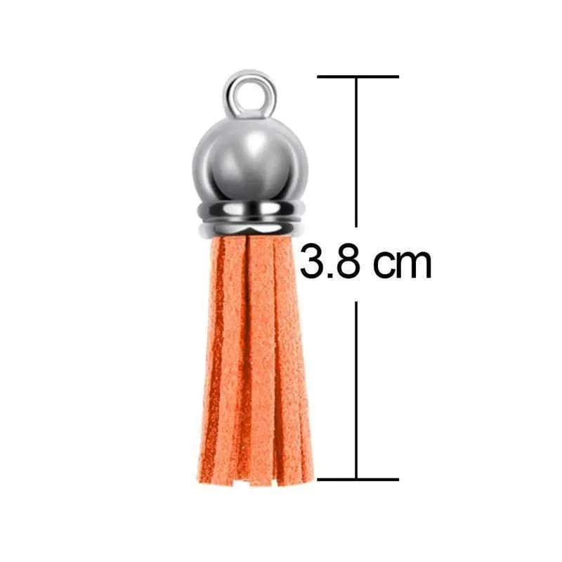 / set Keychain Tassels Bulk Färgade läder Tassel Pendants för DIY Keychain och Craft H0915