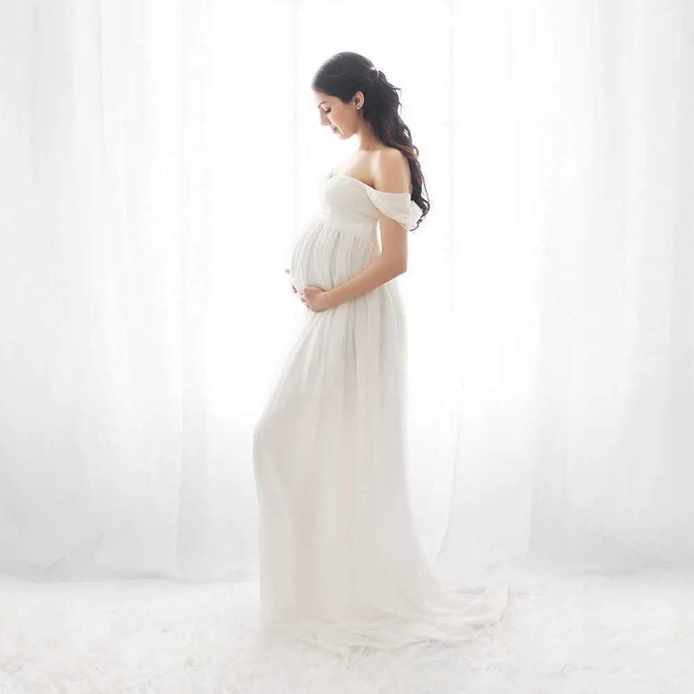 Seksowne sukienki ciążowe na fotografii shoot shiffon sukienka ciążowa fotografia rekwizyjna sukienki sukni dla kobiet w ciąży ubrania d15 y0924