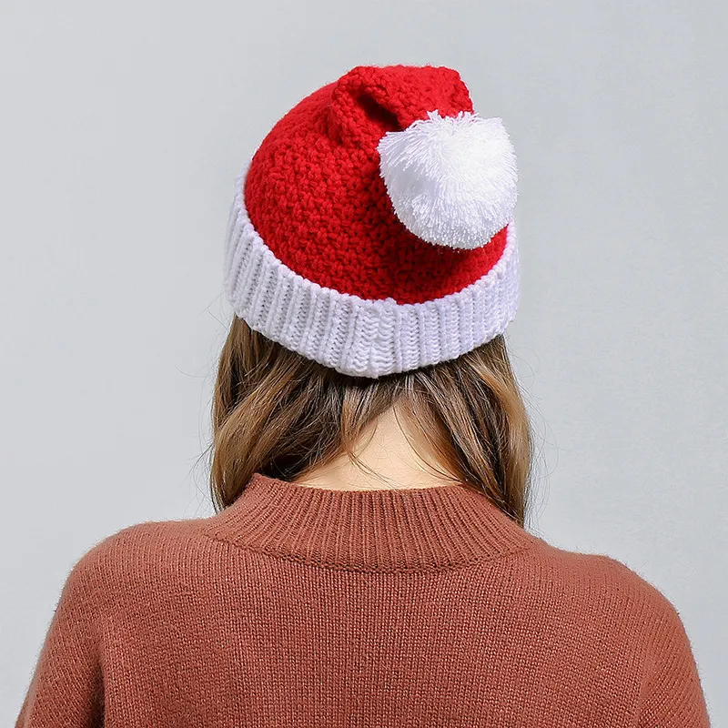 Winter Santa Knitting Halloween Creative Gift Hairline Hat Christmas Wool Caps