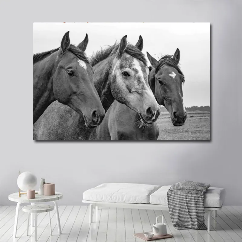Dier Poster Canvas Schilderij Running Horse Picture Wall Art HD Print voor Woonkamer Slaapkamer Decoratie Cuadros Geen frame