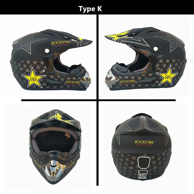 3 Cadeaux Hommes Motocross Hors Route Professionnel Atv Cross s Vtt Dh Racing Moto Casque Dirt Bike Capacete De Moto