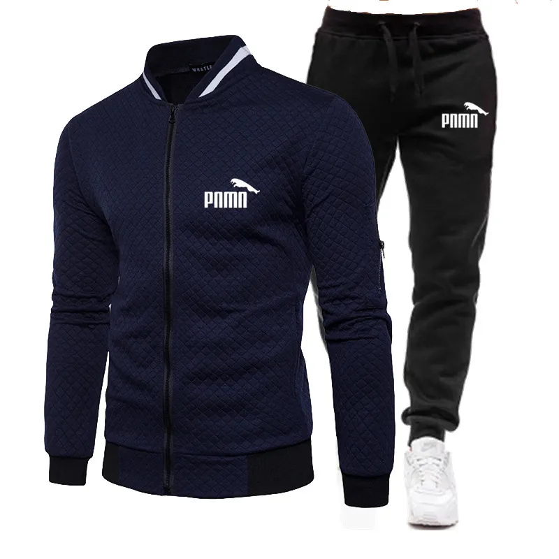 Men's Casual Clothing Winter Brand Jogging Tracksuit Zipper Hoodie + Pants Sportswear Sports Suit