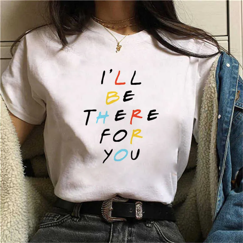 Alte Freunde Tv Show T-shirt Frauen T-shirts Tops Femme Kleidung Weibliche T-shirt Harajuku Sommer 90er Jahre T-shirt Streetwear T-shirts x0527