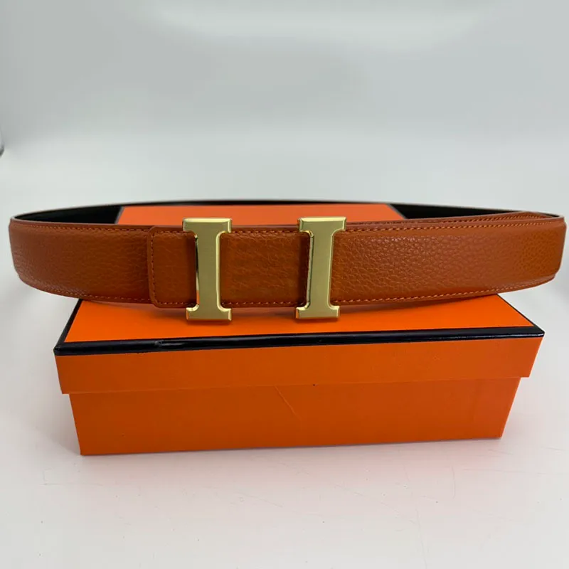 moda uomo Cinture Uomo Designer Cintura donna Luxurys Pelle di vacchetta Cintura in pelle di vacchetta Grande lettera Fibbia Classica 3/5 cm di larghezza con scatola293D