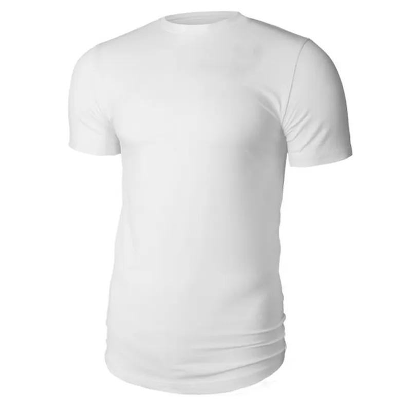 Yeni Yaz Moda Rahat Ince Elastik Pamuk Katı Kısa Kollu Erkekler T Shirt Erkek Fit Tops Tee Vücut Geliştirme Fitness Giyim 210421