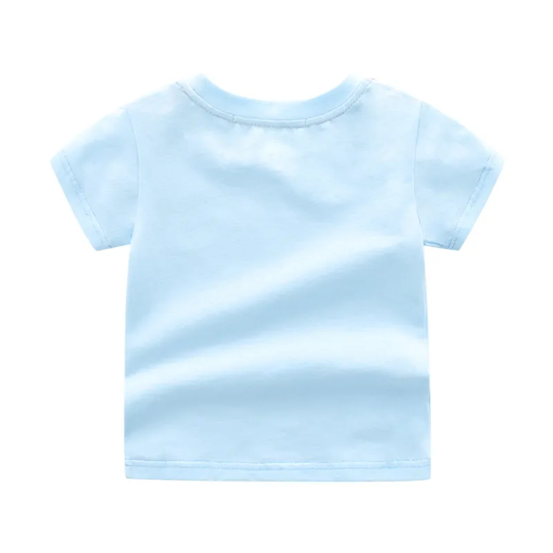 Letnia nowa modna odzież dla dzieci Chłopcy i dziewczęta Bawełniana koszulka w paski z krótkim rękawem