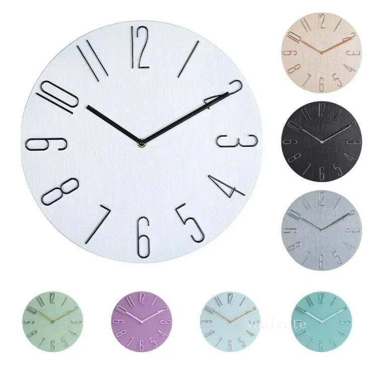 Ménage nordique Horloges murales salon moderne personnalité simple mode créative chambre silencieux décoration intérieure horloge T2I52737