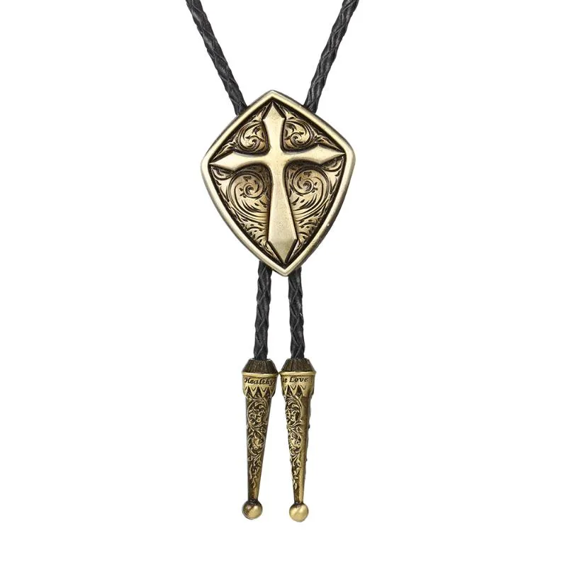 Szyja kdg Kdg Western Cowboy Cynlo Topin dwukolorowy Cross Bolo Tie koszula