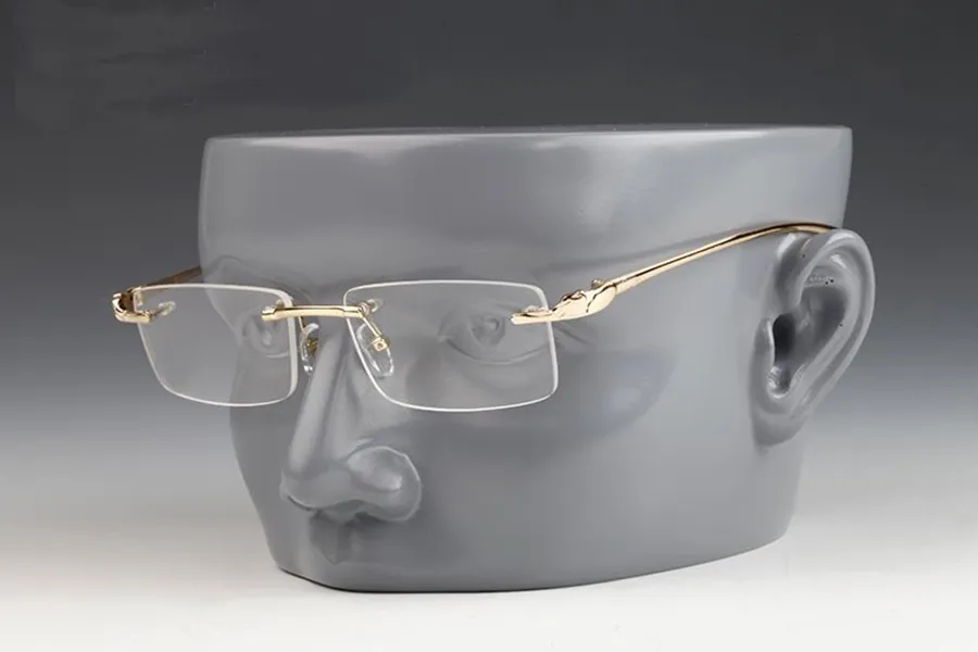 Tasarımcı Çıkmaz Gözlükler Kadınlar İçin Güneş Gözlüğü Erkekler Meydan Okuma Gözlükler Altın Gümüş Metal Alaşım Çerçeveleri Temiz Lensler 54-18-140238L