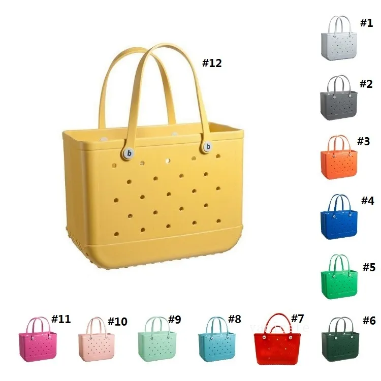 Borse portaoggetti Borsa grande Captity Beach Colore Estate Imitazione Silicone Cestino Borsa portatile creativa da donna T2I53043