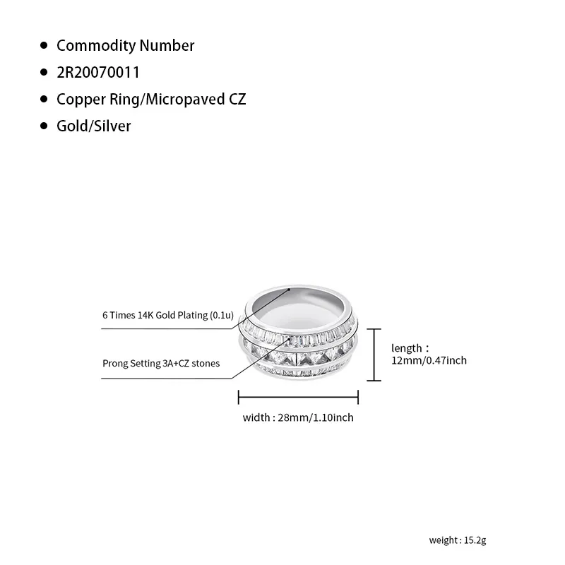 Nowy moda urok Square Cubic Zirconia Stones Pierścienie mrożone mikro preparowanie Kobiety para złotego koloru pierścienia bioder biżuterii prezent7475684