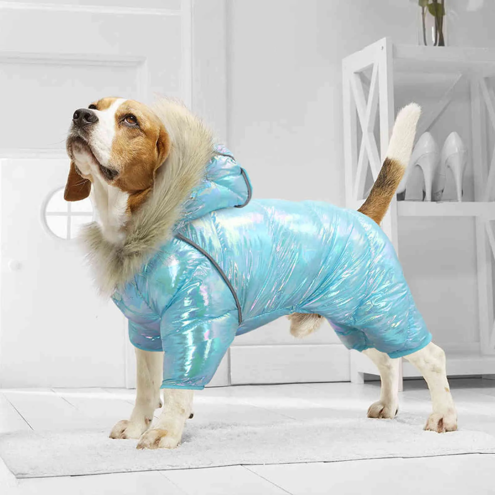 Ropa de perro caliente invierno piel gruesa mascota cachorro chaqueta abrigo impermeable traje ropa para pequeño mediano grande s chihuahua 211027
