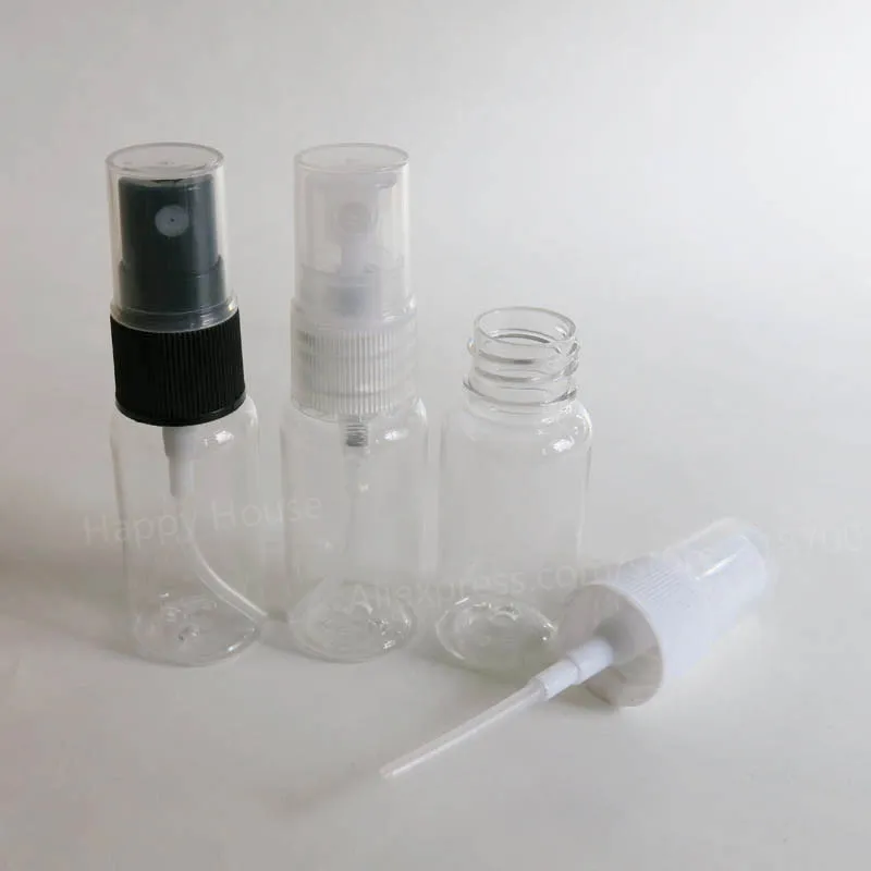 100 x 15 ml clair Portable voyage en plastique parfum brouillard vaporisateur bouteille 15cc vide atomiseur cosmétique parfum conteneur