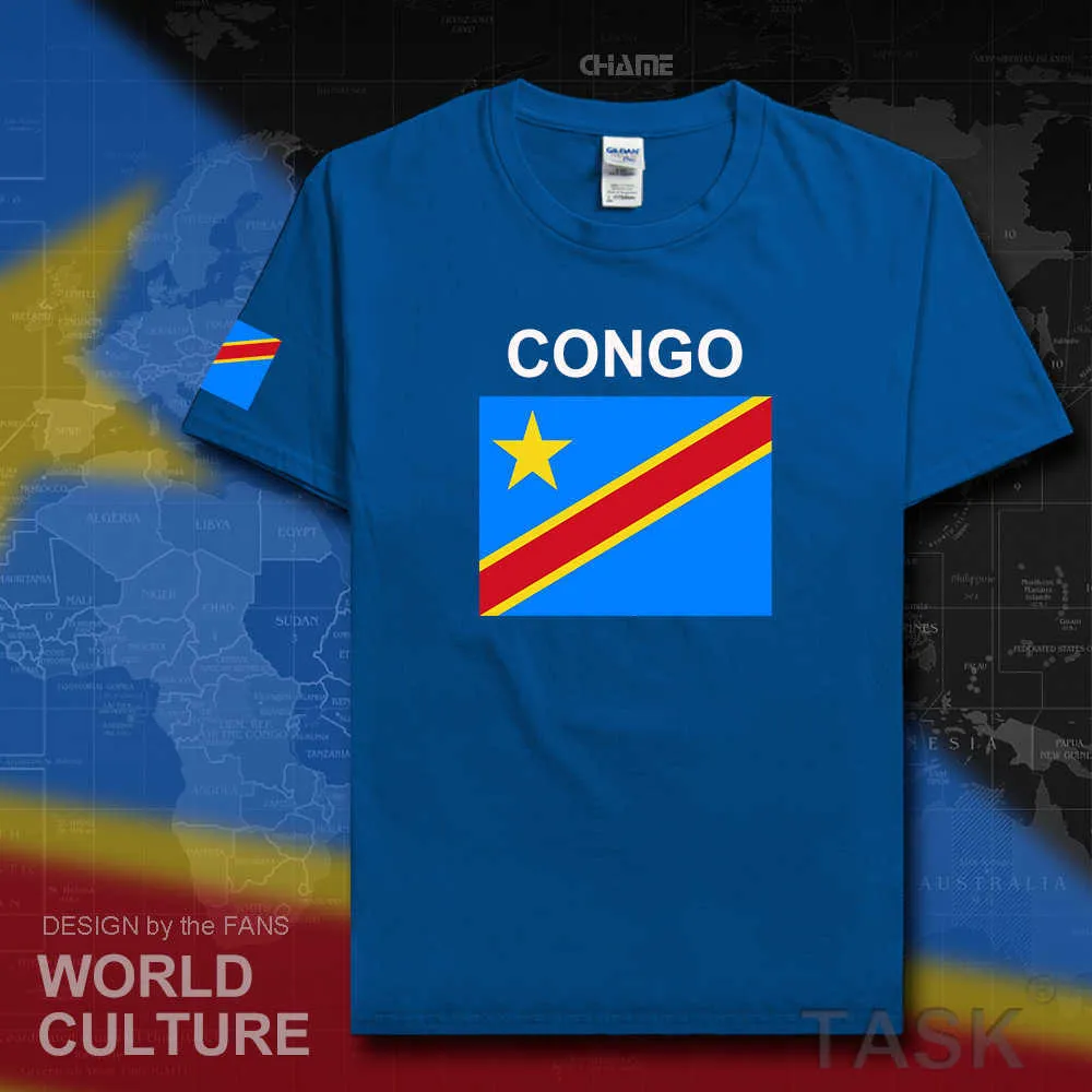 Д-р Конго мужчины футболки трикотажные трикотажные изделия команда хлопчатобумажная футболка спортивная одежда Tee страновые топы треск DRC DROC CONGO-KINSHA CONGOLESE X0621