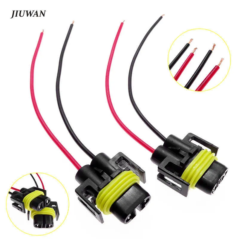 for H8 H9 H11 Bulb Wire Connector 12V Car Headlight Cable Plug Car Fog Lamp Bulb Socket Adapter Wiring Harness Small Line