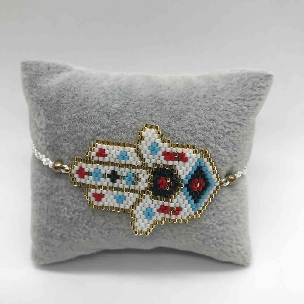BLUESTAR Türkisches Auge MIYUKI Armband Mode Fatima Hand Hamsa Handgemacht Pulseras Mujer Geschenk