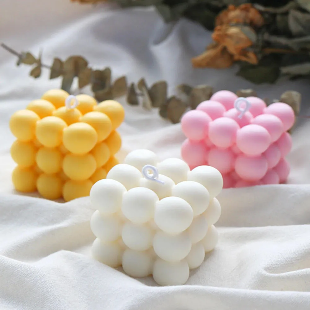 3D Silicone Candle Moulds Hand-made Soy Shaped Aromatherapy Plaster Candles Mold DIY Chocolate Cake Mould Kitchen Gadgets