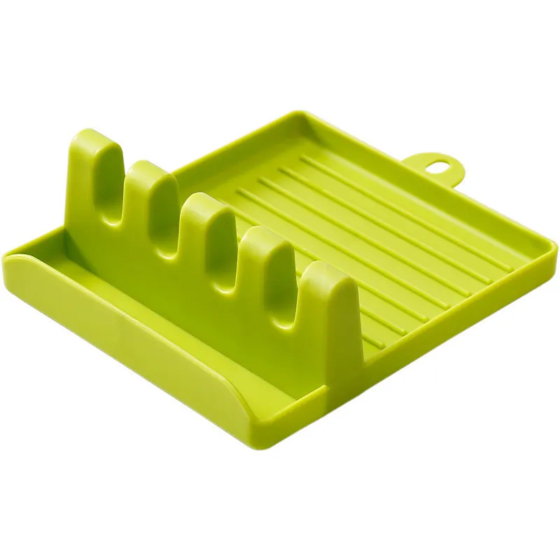Löffel Spatel Shelf Tool Multifunktionsmatte Küche Utensilien REST -Aufbewahrung Kochhalter Pad Tools Green White3997951