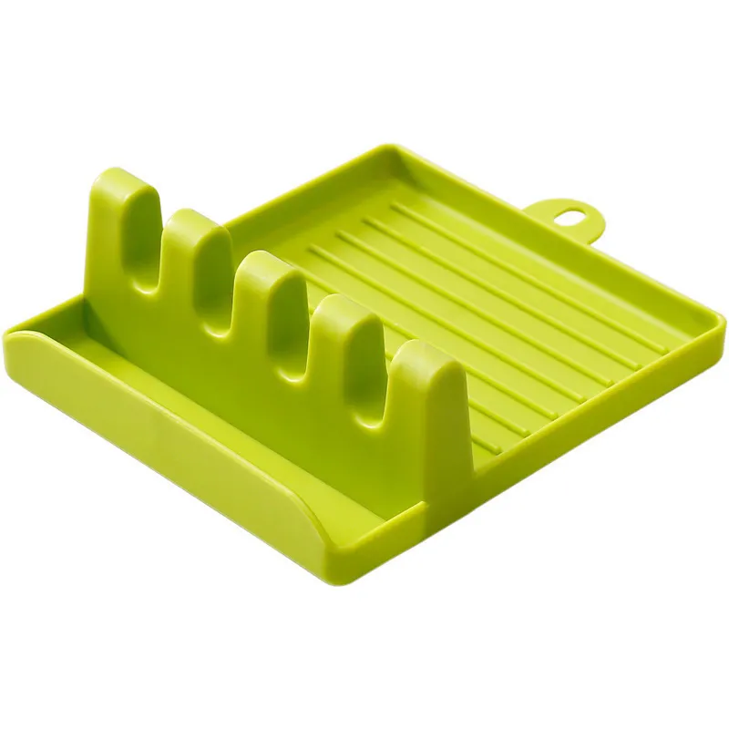 Spot Spatula Shelf Tool Multifunction Mat Kitchen utensil Rest Storage Cooking Holder Pad Ferramentas Verde White3963264