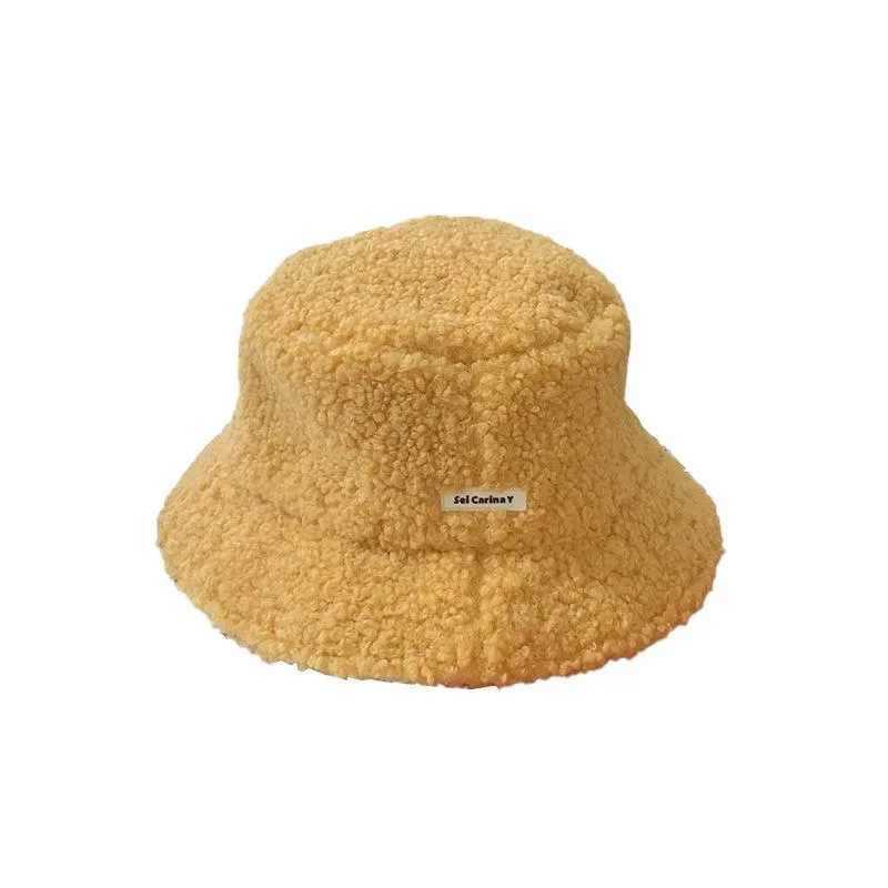 Chapeaux à large bord hiver chapeau seau pour femmes Teddy velours chaud oreille protecteur pêcheur accessoires Vintage agneau casquette belle peluche