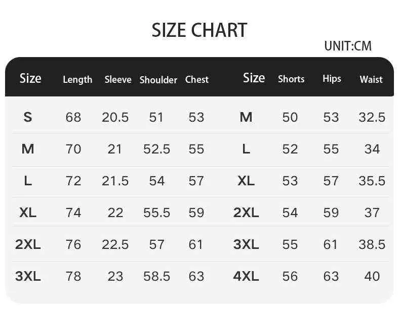 Harajuku Mens Shorts Set 2021 Summer New Street Hip Hop Sets Sportswear Fashion Print O-neck T-shirt Men Casual Tracksuit G1209