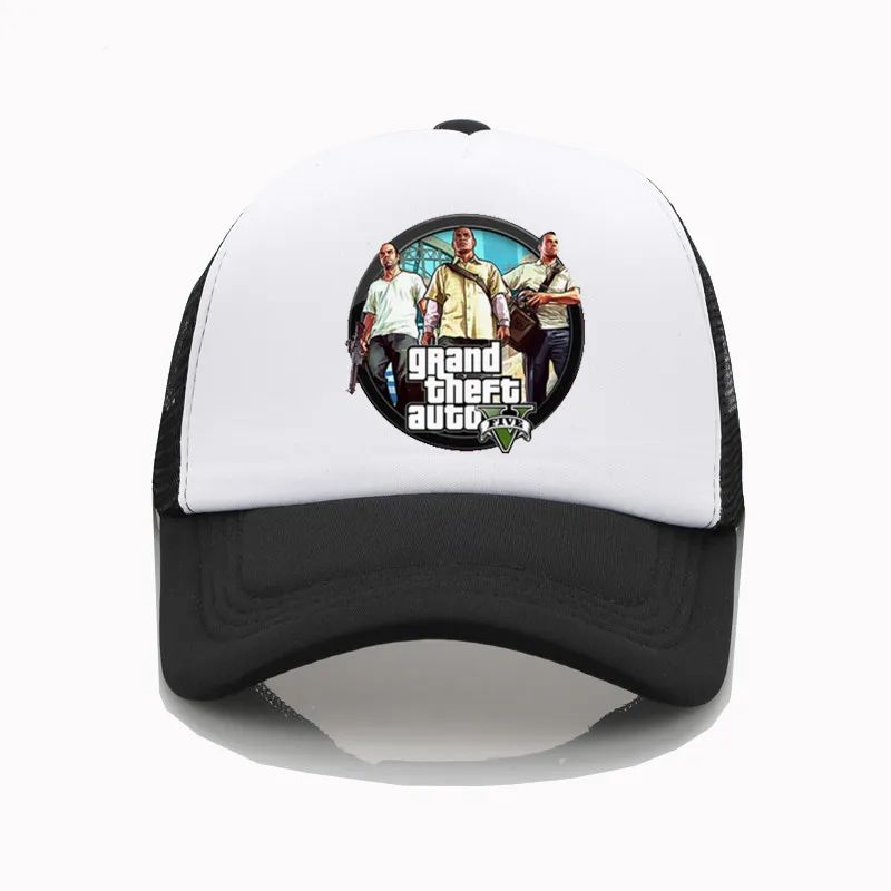 Grand Theft Auto V 5 GTA 5 casquettes de Baseball été femmes chapeaux camionneur Caps1208397