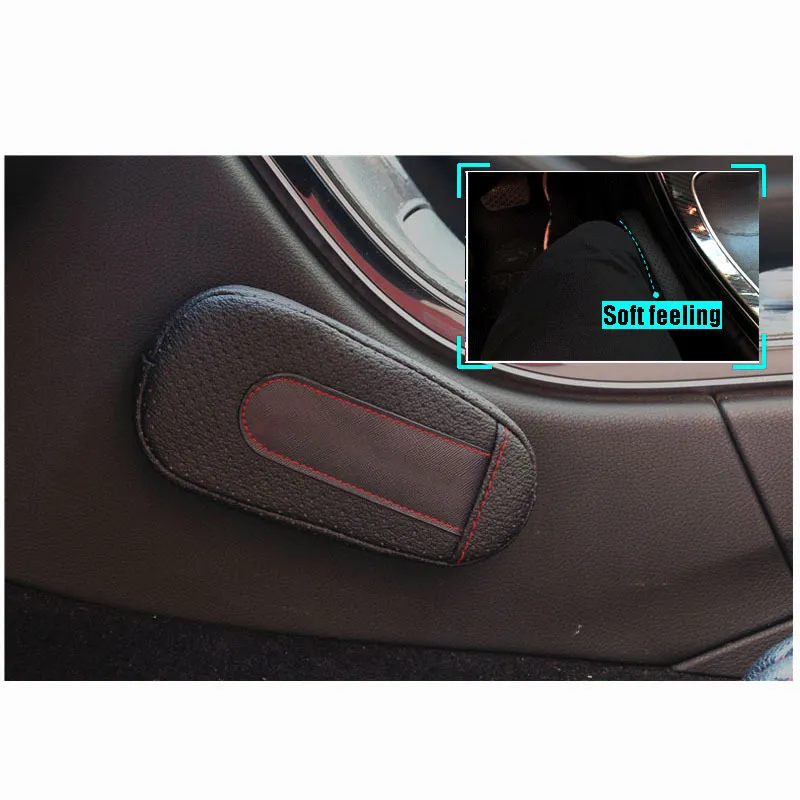 Lederen universele auto beenkussen knie deur arm pad voor alle accessoires voertuig beschermende auto styling