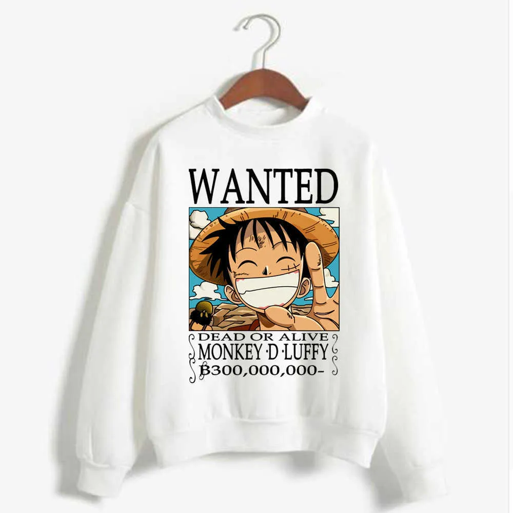 Anime One Piece Lufy Cosplay personnalisé unisexe imprimé sweat à capuche décontracté sweat à capuche pull hauts Y0804