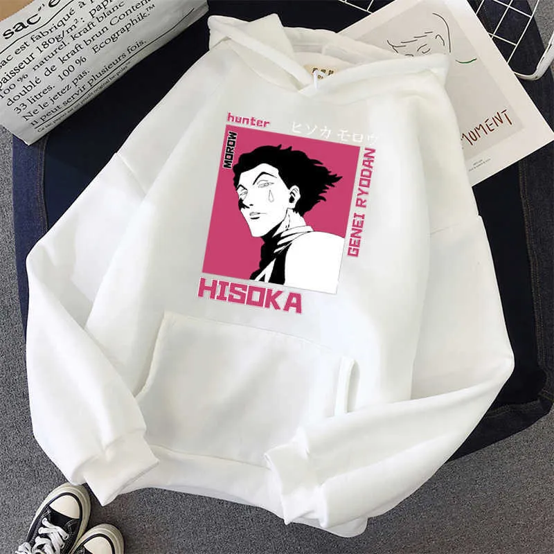 Охотник х Охотник Hiska Moow Anime Hoodie Женщины Ульзанг Корейский стиль Harajuku Толстовка повседневная мода Графическая капюшона женская Y0820